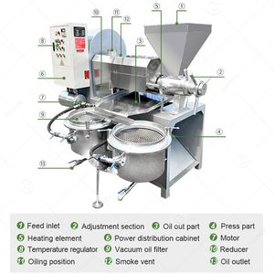 Presse à huile mini-extrudeuse 80 pour l'extraction d'huile de soja et d'arachide, machine commerciale - Product Image 4