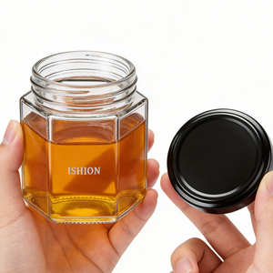 Nuevo Tarro de Vidrio Ancho para Miel, Vacío, de 250ml, 350ml, 500ml, 700ml, Tarro de Vidrio Transparente para Alimentos - Product Image 1