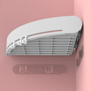 Étagère de salle de bain murale d'angle nordique, support de rangement ovale en plastique, installation sans perçage, design durable, blanc, gris, rose - Product Image 4