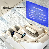 Silla de Masaje Plegable Portátil de Lujo, Gravedad Cero, Calefacción, Manipulador 4D, Música Automática, Recargable por USB, 120W, para el Hogar, Masaje Corporal Completo