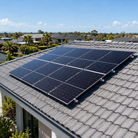 Système de montage solaire pour toiture en tuiles en aluminium anodisé et acier inoxydable, installation facile, avec réglage d'inclinaison de 0 à 30 degrés