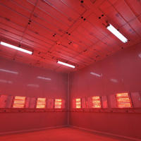 Cabine de peinture à aspiration descendante avec éclairage intérieur lumineux, contrôle de la température, plafond filtré, pour pulvérisation et séchage de carrosserie automobile