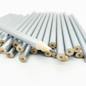 Cheap Wholesale Pensils Silver Natural Wood Pencils
