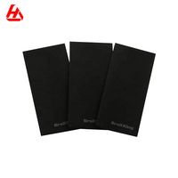 Serviettes en papier pour invités au toucher de lin noir, serviettes de table en papier aérien