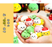 Calendrier de l'Avent Squishy de Noël 24 pièces – Calendrier de compte à rebours Mochi Squishies mignons – Boîte mystère Squishy Squeeze Fidget Toy