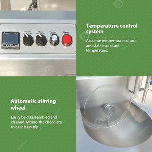 Choclatey Chocolate Bar Mould Small 8kg Manual Mini Dipping Temper Enrobe Make Melting Molds Wheel <b>Machine</b> - Product Image 4