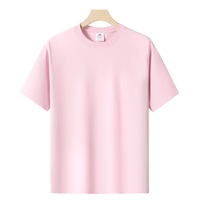 T-shirt en coton 220g pour homme, sensation fraîche, vente en gros, 220 g/m², Lyocell, impression personnalisée du logo, t-shirts vierges en polyester et coton, t-shirt unisexe