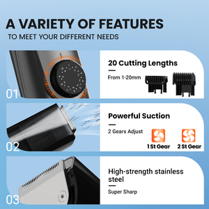 Recortadora de Barba Eléctrica Impermeable con Cuchilla de Cerámica, Afeitadora Masculina con Pantalla LCD - Product Image 5