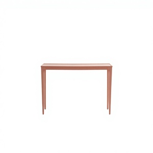 Muebles Modernos para Sala de Estar Estilo Vietnamita, Mesa de Centro Rectangular de Madera de Caucho Resistente en Blanco Perla, Chapa de MDF y Fresno, Color Rosa Empolvado, Marca PKP - Product Image 1