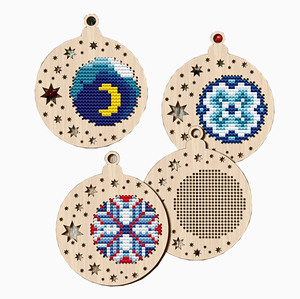 Wooden DIY Embroidery Template for Cross-Stitching & Needlework Wedding Christmas Hanging Decor Craft Template