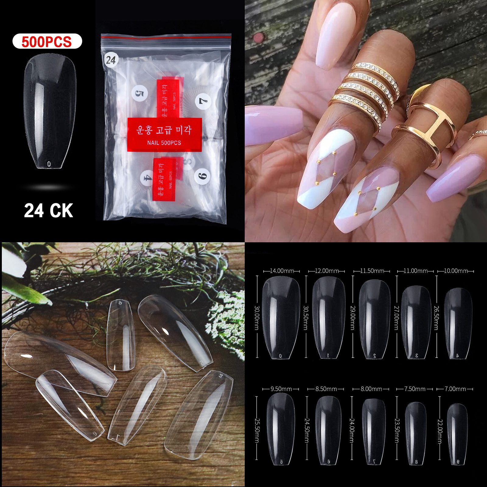 24 Clear 500pcs/bag
