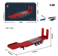 AiJH 1:18 RC-Legierungs-Truck 2.4GHZ Anhänger Baufahrzeug 1501 1502 mit Licht und Sound HUINA 19CH Ferngesteuerter Traktor-Anhänger