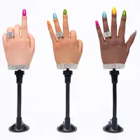 PVC Soft Rubber Fake Hand Manicure Practice Nail Art Training