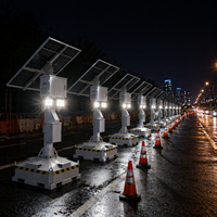 Tour d'éclairage solaire 490W avec panneau solaire, mât de 5m, système d'éclairage hors réseau, LED blanche avec batterie de secours