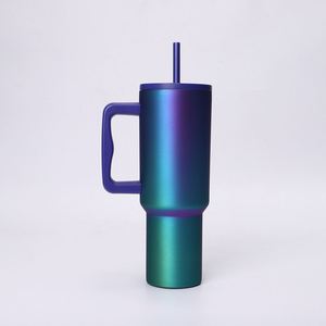 Gobelet isotherme de voyage pour voiture H4.0 avec poignée, 40 oz, couvercle, paille, antidérapant, OEM ODM, logo personnalisé - Product Image 6