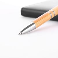 Bolígrafo de madera de bambú con logotipo personalizado, Material metálico ecológico, escritura de 0,7mm para oficina, negocios, promociones, regalos