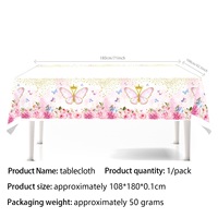 Ensemble de vaisselle de fête sur le thème du papillon, assiettes, gobelets, nappes, pour la décoration de fête d'anniversaire des filles
