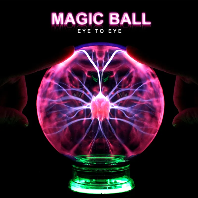 Novelty Magic Plasma Ball Light 220v Led Night Light 4/5/6 Inch Plasma Ball Touch Lamp Christmas Night lamp Kids Decor Gift