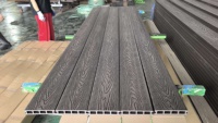Ensemble d'installation personnalisé 148*24mm 3d gaufré Wpc co-extrusion plancher bois plastique imperméable Composite terrasse