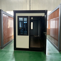 Casa Contenedor Modular Pequeña de 20 pies, Casa Prefabricada de Acero para Estudio, Apartamento, Taller o Camping