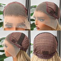 Perruque Lace Front Longue 13x4 en Fibre Synthétique Premium, Pré-épilée, Résistante à la Chaleur, Sans Colle, pour Femmes Noires