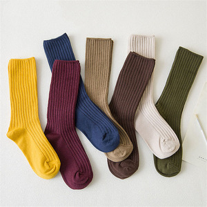 Calcetines <span class=keywords><strong>K40</strong></span> de Color Sólido para Mujer, Tejido de Punto Acanalado, 14 <span class=keywords><strong>Colores</strong></span> Sólidos, 4 Estaciones, Calcetines Básicos Diarios para Mujer - Product Image 2