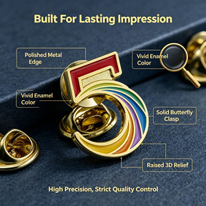 Pins <span class=keywords><strong>de</strong></span> Solapa Esmaltados Personalizados con Forma <span class=keywords><strong>de</strong></span> Número 5, Insignia <span class=keywords><strong>de</strong></span> Metal <span class=keywords><strong>de</strong></span> Aleación Arcoíris Vibrante, Logotipo Personalizado, MOQ Bajo para Regalos <span class=keywords><strong>de</strong></span> <span class=keywords><strong>Aniversario</strong></span> y Souvenirs - Product Image 3