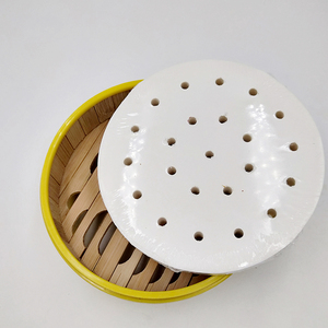 Đục Lỗ Dim Sum Giấy Da Hấp Nấu Ăn Không Dính Thích Hợp Cho Nồi Hấp Tre Tròn Nồi Chiên Không Khí - Product Image 5