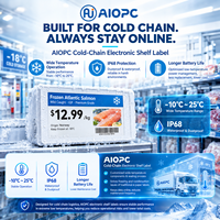 Label Rak Elektronik Rantai Dingin Tahan Air IP68 Anti Debu -10~25 ° C untuk Ritel Supermarket Makanan Beku