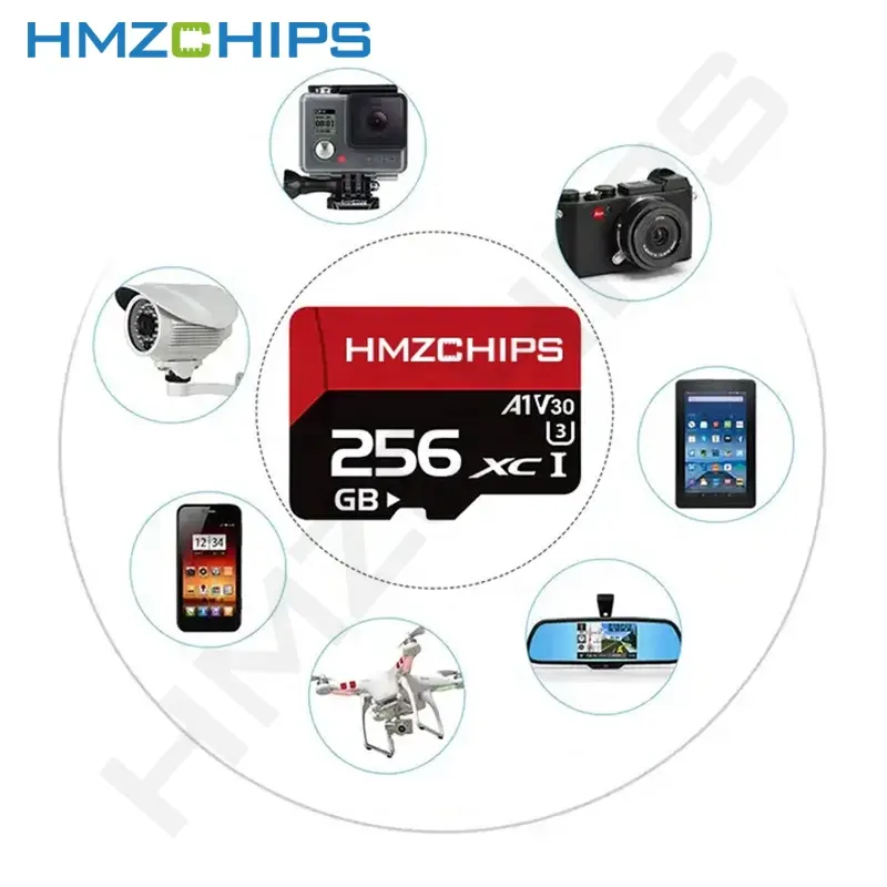 HMZCHIPS 도매 클래스 10 메모리 카드 최고의 품질 프로모션 용량 16GB/32GB/64GB/128GB/256GB/512GB 메모리 TF SD 카드