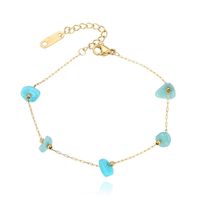 Pulseira de pedra, pedra de aniversário, pedra preciosa, mulheres, vendas diretas, natural para moças, esmalte, 18k, banhado a ouro, aço inoxidável, braceletes