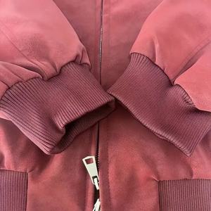 เสื้อแจ็คเก็ตฤดูหนาวผู้ชาย สไตล์อเมริกันเรโทร ผ้าฝ้ายหนา ปักลาย ทรงหลวม แบบคู่รัก ทรงเบสบอล ซิปตั้ง - Product Image 4