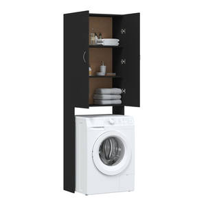 Estante de almacenamiento <span class=keywords><strong>para</strong></span> baño con 3 niveles por <span class=keywords><strong>encima</strong></span> de la lavadora Gabinete de almacenamiento de baño de madera Independiente sobre el inodoro - Product Image 2