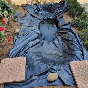 Protection UV 8x10 <span class=keywords><strong>Prix</strong></span> au mètre carré Revêtement de bassin en <span class=keywords><strong>EPDM</strong></span> Élevage de poissons koï Géomembrane Toile bâchée Revêtement RPP pour bassin - Product Image 5