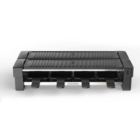 Grill Raclette Électrique Portable et Pliable ANDONG 1400W, Surface Antiadhésive, Sans Fumée, Contrôle de Température, Plaques Amovibles, 8 Personnes