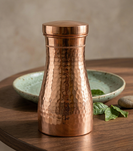 Premium Luxury Eco-Friendly Leakproof Copper Water Bottle with Lid <b>Large</b> Capacity Portable for Yoga Fitness Camping Outdoor Use - Product Image 6