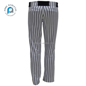 Sublimazione pura a righe bianche semplici stampate da <span class=keywords><strong>Cricket</strong></span> giovani Jersey Softball Set all'ingrosso pantaloni da Baseball personalizzati tagliati da uomo - Product Image 4