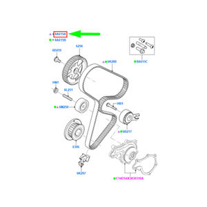 Kit de courroie de distribution Pompe à eau pour Citroën <span class=keywords><strong>C1</strong></span> C2 C3 Xsara Peugeot 206 207 307 1.4HDi - Product Image 4