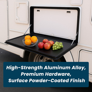 RV คาราวานแคมป์บ้านเคลื่อนที่ตั้งโต๊ะพับได้ทำจากอลูมิเนียมอัลลอยด์ใช้กลางแจ้งเวิร์คสเตชั่นสำหรับรับประทานอาหาร - Product Image 3