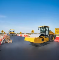 Nouvelle mini-compactrice vibrante à double tambour pour asphalte, à moteur diesel, autoportée, avec pompe et moteur à roulement haute efficacité