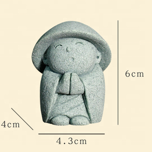 Zen <span class=keywords><strong>Jardin</strong></span> Décor <span class=keywords><strong>Japonais</strong></span> Vert Grès Moine Figurine Fish Tank Aquarium Bonsaï Micro Bouddha Thé Pet Décoration - Product Image 6