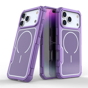 Bumper Aluminum alloy frame Replace Mobile Phone case for iPhone 17Pro 17 Pro Max Replaceable panel Magnet Assembly Back Cover - Product Image 5