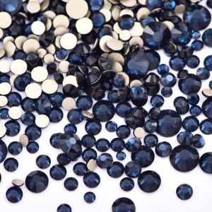 OLeeya Strass en verre à dos plat, tailles mixtes SS4-SS30, doré, non thermocollant, pour nail art et décorations - Product Image 3