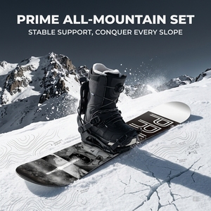 Venta al por Mayor de Esquís de Aluminio Negros Ajustables de Alta Calidad y Fijaciones para Snowboard, Fijaciones para Hombre - Product Image 1