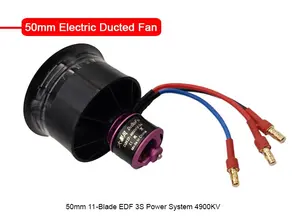 Kaliteli 50MM 11 bıçak EDF 3S 4900KV elektrik kanallı Fan fırçasız Motor RC uçak modeli için RC uçak