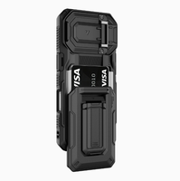 Étui antichoc en TPU+PC rigide avec porte-cartes, protection d'appareil photo et support pour iPhone 17 Pro Max