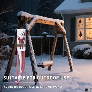 Decoración Navideña para Ductos de Aire 75D, Santa Claus de 30*45CM con 6 Tiras de Gráficos Impresos Digitalmente de 5*60CM - Product Image 6