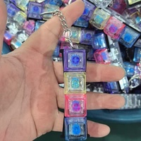 Porte-clés testeur de commutateur transparent transfrontalier le plus vendu, jouet anti-stress avec boutons lumineux pour fêtes et occasions