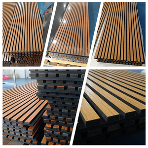 Thiết Kế Hiện Đại Trần Tự Nhiên Gỗ Rắn Akupanel Gỗ Slat Acoustic Bảng Điều Chỉnh Tiếng Ồn Giảm <span class=keywords><strong>MDF</strong></span> Melamine Gỗ Veneer Cho Văn Phòng - Product Image 4