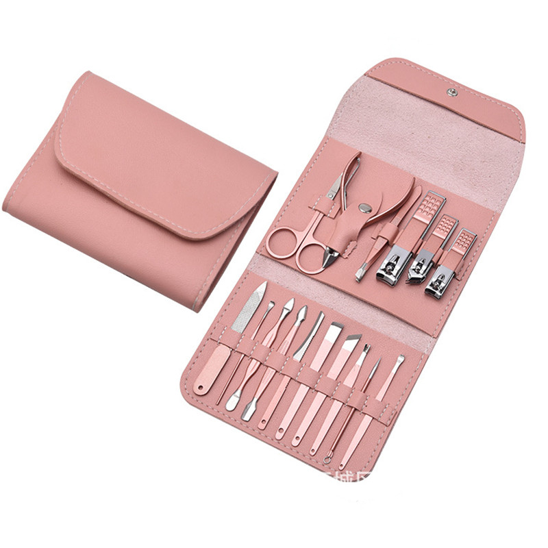 Kit de pédicure professionnel ensemble de manucure outils de soin des ongles 16 en 1 outils de coupe-ongles en acier inoxydable